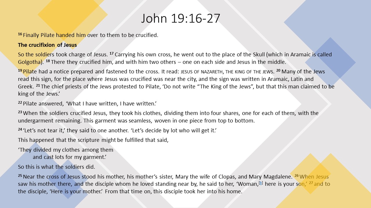 John 19 16-27
