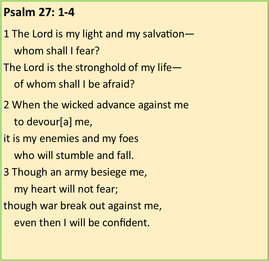 Psalm 27 1 -3