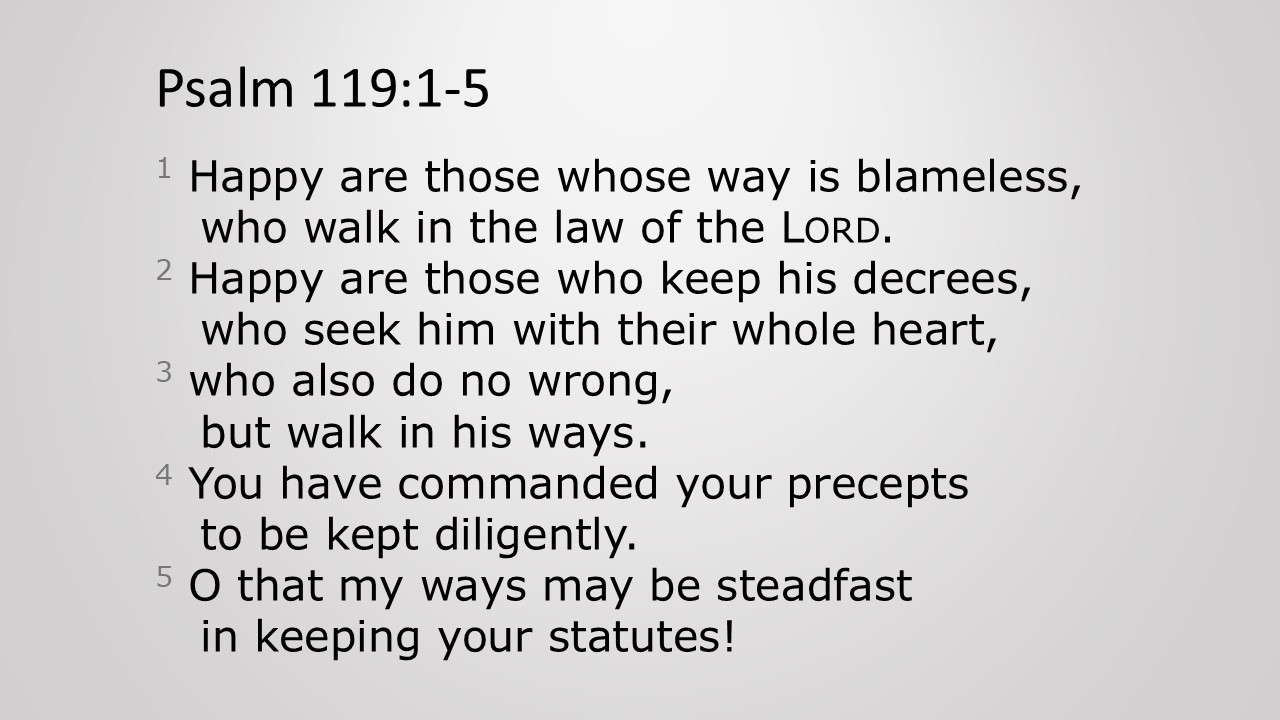 Psalm 119 1-5