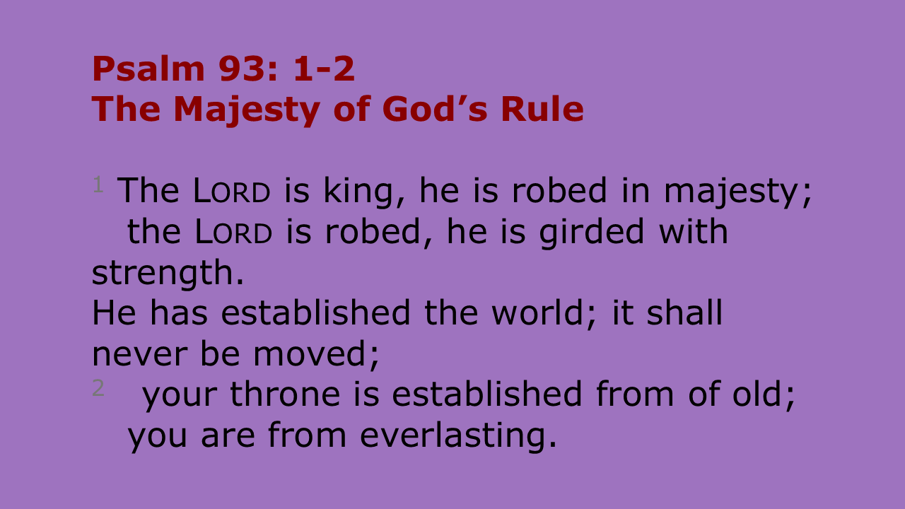 Psalm 93 1-2
