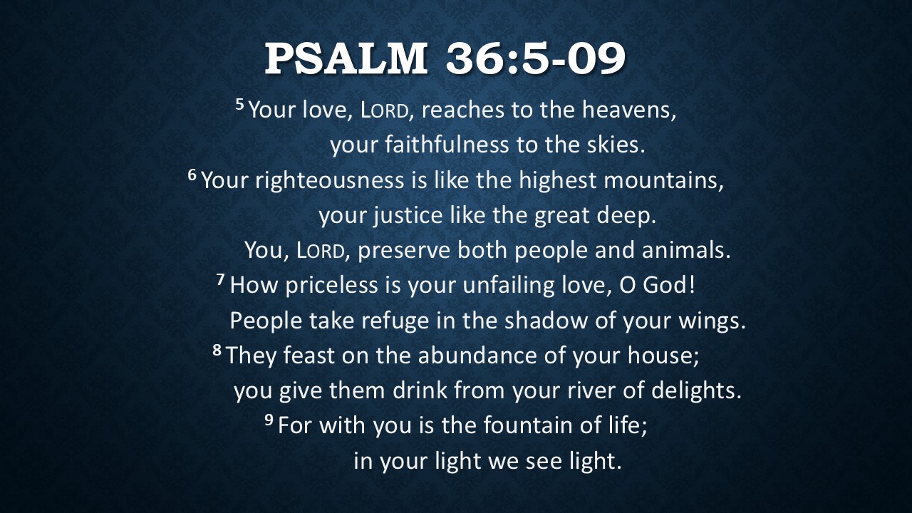 Psalm 36 5-9