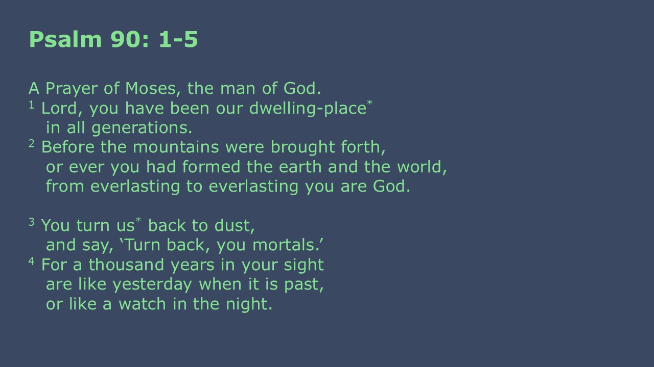 Psalm 90 1-5